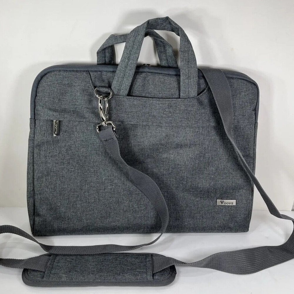 Voova Gray Padded Notebook Sleeve Bag with Strap